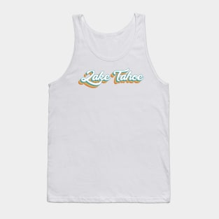 Lake Tahoe Mountain Resort Retro Lettering Tank Top